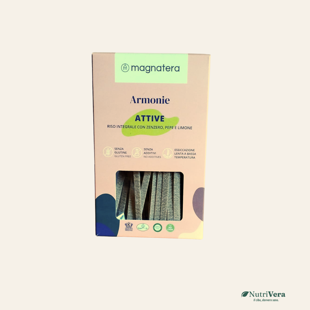 Armonie Attive – Tagliatelle di riso integrale con zenzero, pepe e limone Magnatera