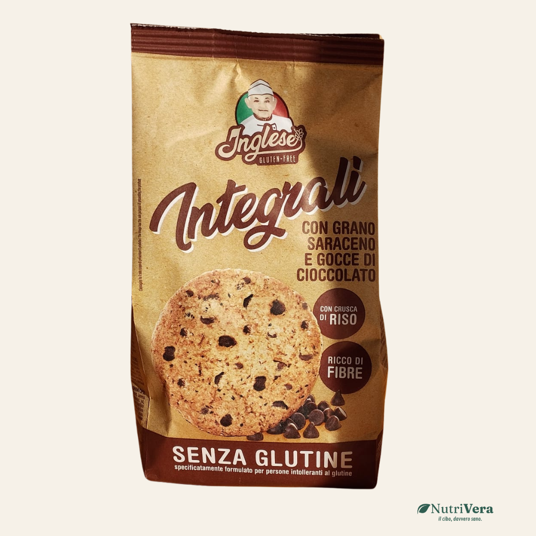 Biscotti integrali con grano saraceno e gocce di cioccolato | Inglese – senza glutine