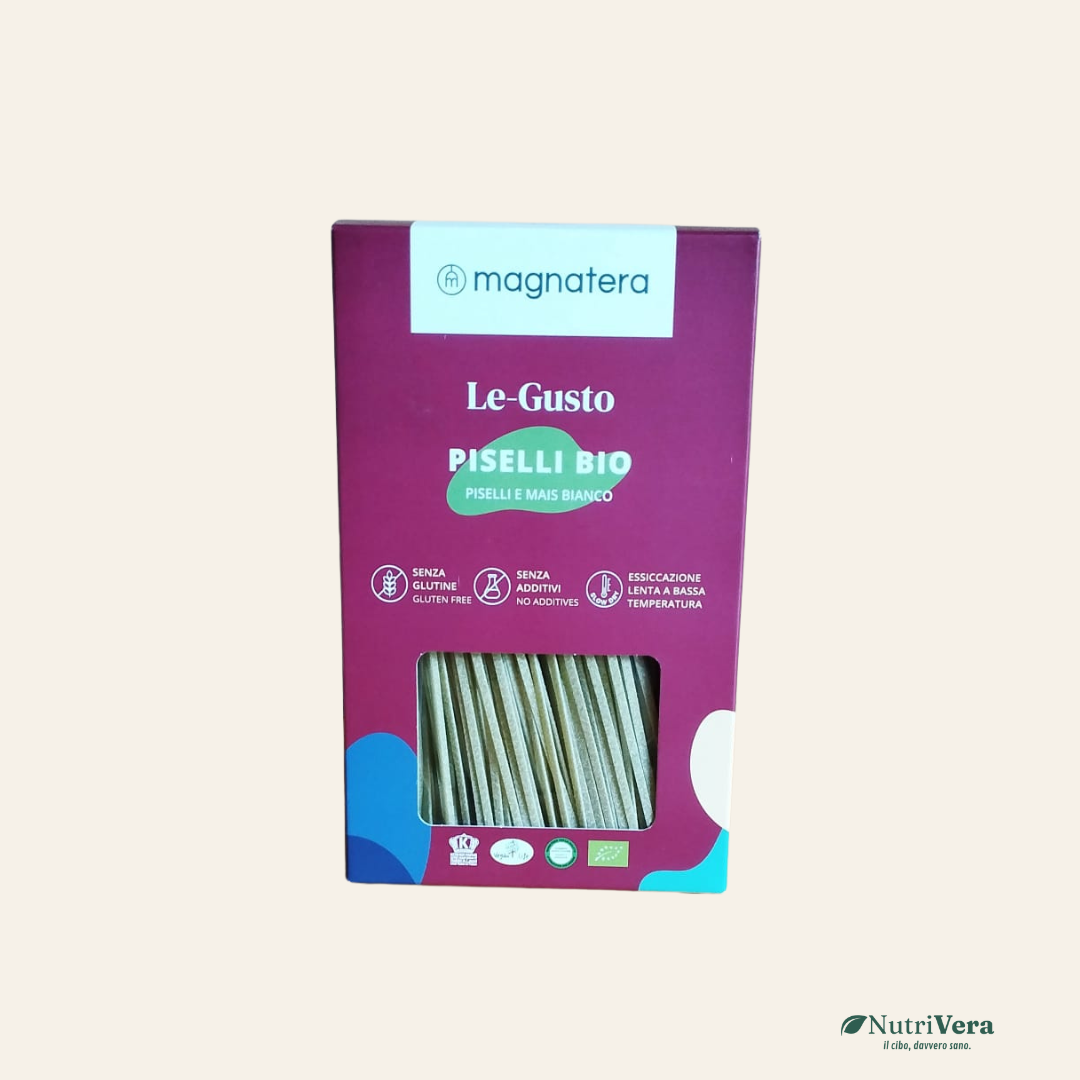 Le Gusto Piselli Bio – Tagliolini senza glutine di piselli e mais bianco Magnatera