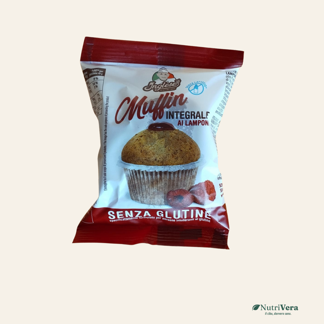 Muffin Integrale ai Lamponi Senza Glutine – Monoporzione